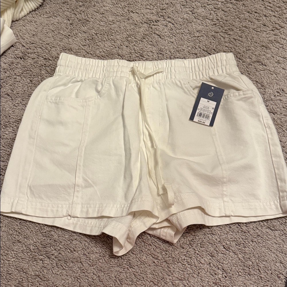 Origins Cream Drawstring Shorts